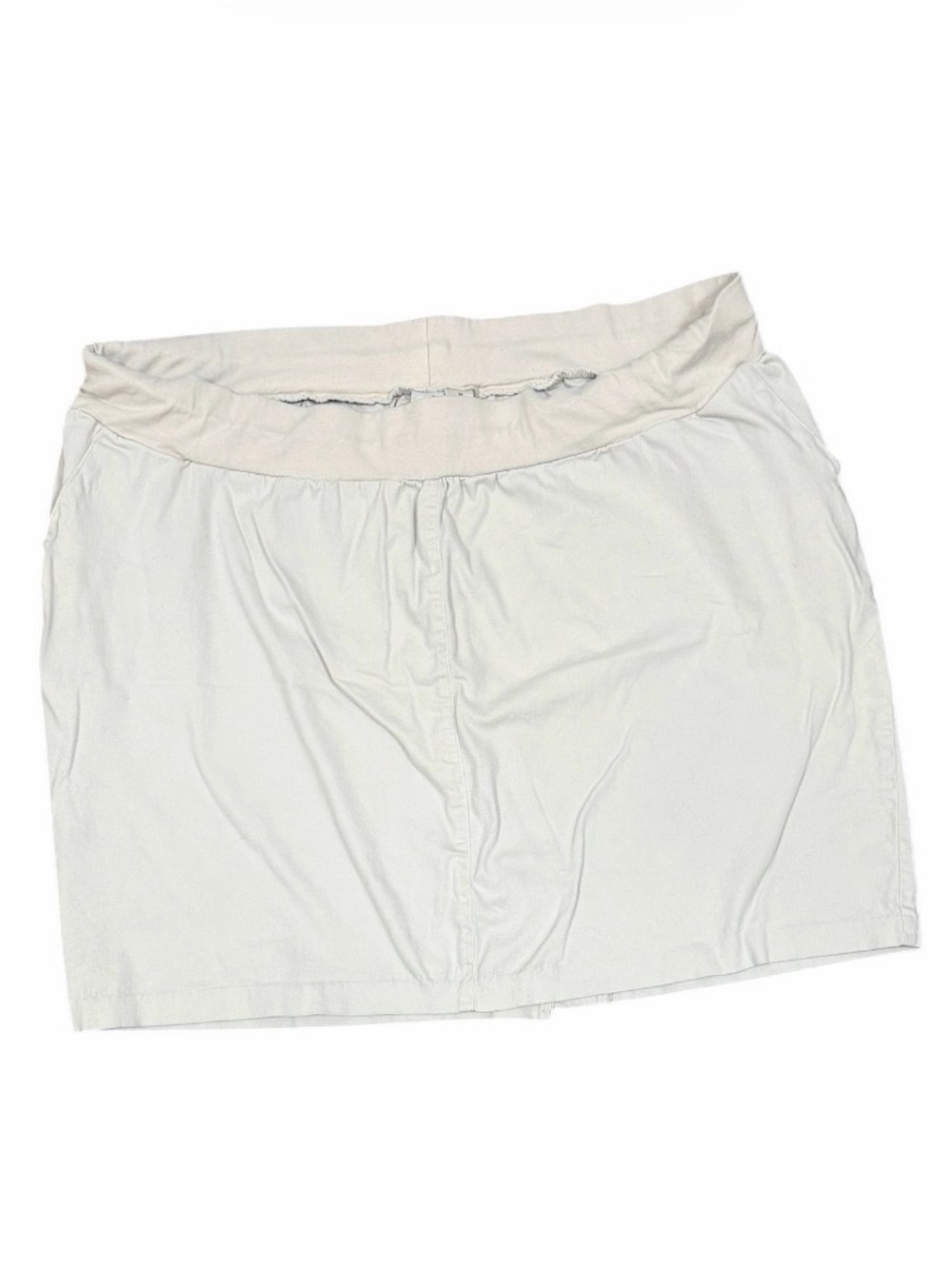 Duo Maternity Women’s Tan Drawstring Pull-On Maternity Skirt Size 3X Plus Size